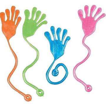 Tuko 20PCS Sticky Hands, Sticky Finger, Kids' Party Favor Sets， Fun Toys, Wacky Fun Stretchy Sticky Hands, Party Favors, Birthday Parties, Toys for Sensory Kids,20PCS