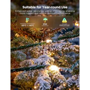 Govee Christmas Lights 2, 99FT 300LEDs RGBWIC Christmas Tree Lights with Shape Mapping Function, Smart Holiday String Lights for Christmas Decor, 130+ Preset Scenes, Voice and APP Control, Green Wire