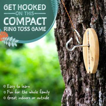 Surfboard Tiki Toss Hook and Ring Game for Everyone