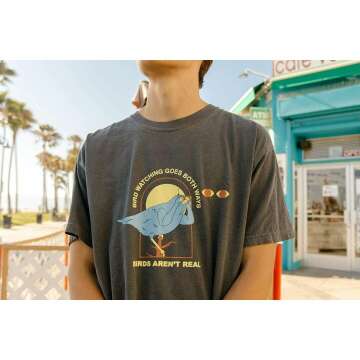 Birds Aren't Real Bird Watching T-Shirt for Enthusiasts