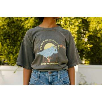 Birds Aren't Real Bird Watching T-Shirt for Enthusiasts