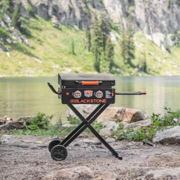 Blackstone 1935 On The Go Scissor-Leg Griddle with Hood - 22"