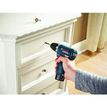 Bosch PS32-02 Cordless Drill Driver - 12V Brushless Compact Drill with 2 Lithium Ion Batteries, Charger & Soft Carrying Case