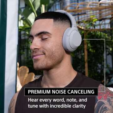 Sony WH-1000XM4 Wireless Premium Noise Canceling Overhead Headphones with Mic for Phone-Call and Alexa Voice Control, Silver WH1000XM4