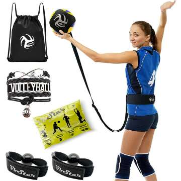 Volleyball Training Equipment Aid - Practice Your Serving, Setting & Spiking with Ease, Great Solo Serve & Spike Trainer for Beginners & Pro, Perfect Volleyball Gift, Choose The Right Bundle for You