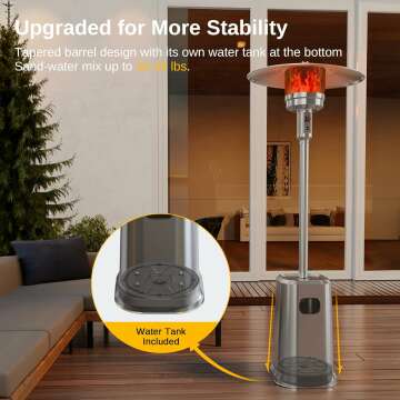 EAST OAK 50,000 BTU Patio Heater for Outdoor Comfort