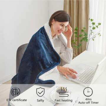 Sherpa Electric Blanket Throw