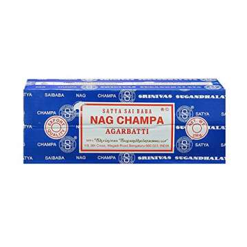 Satya Sai Baba Nag Champa Agarbatti Pack of 2 Incense Sticks Boxes 250gms Each Hand Rolled Agarbatti Fine Quality Incense Sticks for Purification, Relaxation, Positivity, Yoga, Meditation