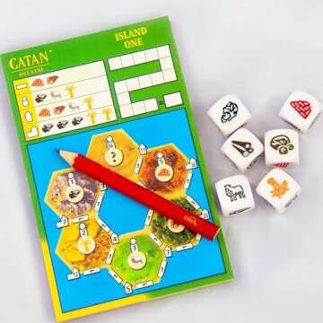 CATAN Dice Game - Portable Fun for On-the-Go Adventures! Strategy Game, Family Game for Kids and Adults, Ages 7+, 1-4 Players, 15-30 Minute Playtime, Made by CATAN Studio