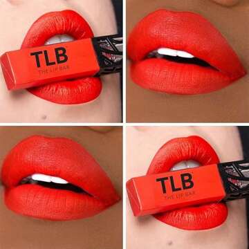 The Lip Bar - Nonstop Liquid Matte Lipstick, Boy Trouble (Red-Orange) - High Pigment - One Swipe - Long Lasting - Jojoba Oil & Vitamin E - Vegan & Cruelty Free - Makeup & Cosmetics - .24 fl oz