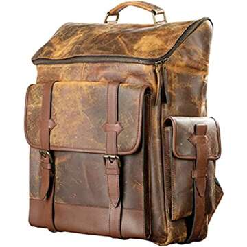 Leather Backpack EnvivaCor Vintage Marbled