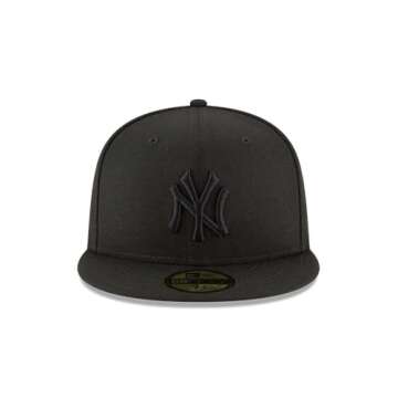 New Era 59Fifty Hat MLB Basic New York Yankees Black/Black Fitted Baseball Cap (7)