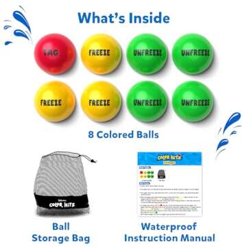 Skillmatics Color Hitz Pool Toys - Swim & Splash Freeze Tag, Perfect for Swimming Pool & Summer Fun for Kids, Gifts for Boys & Girls Ages 6, 7, 8, 9 and Up