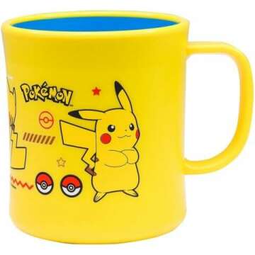 Pikachu Plastic Cup with Handle, Perfect for Kids – 300ml