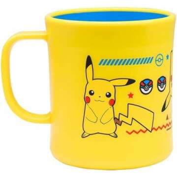 Pikachu Plastic Cup with Handle – 300ml for Kids