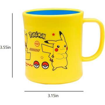 Pikachu Plastic Cup with Handle – 300ml for Kids