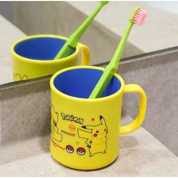 Pikachu Plastic Cup with Handle – 300ml for Kids