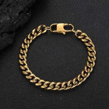 The detachable 18K gold bracelet adds a dazzling shine to your wrist for both men and women, exuding elegance and understated luxury. High end jewelry showcases fashion taste. ﻿ (18K gold, 7IN)