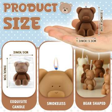 Adorable Bear Candles Favors for Baby Showers