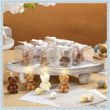 Adorable Bear Candles Favors for Baby Showers