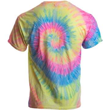 Ann Arbor T-shirt Co. Humans aren't Real | Funny Festival Hippy Rave Drug Tie Dye for Men or Women T-Shirt - M