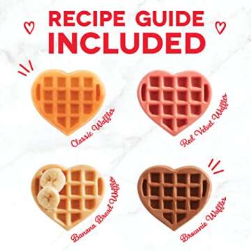 DASH Multi Mini Heart Waffle Maker - Six 3” Heart Shaped Waffle Molds, Nonstick Waffle Iron with Quick Heat-Up, Nonstick Surface - Perfect Mini Waffle Maker for Kids and Families, Just Add Batter