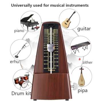 Mechanical metronome, piano sound, big guitar, violin, drum kit, instrument, universal rhythmologist (Musical Instrument Universal【Mahogany color】)