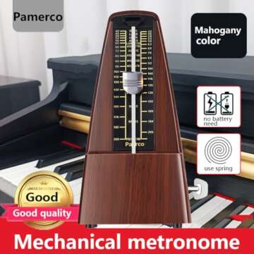 Mechanical metronome, piano sound, big guitar, violin, drum kit, instrument, universal rhythmologist (Musical Instrument Universal【Mahogany color】)