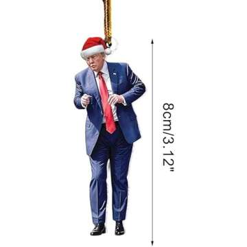 Trump Dancing Ornament Set of 3 for Christmas 2024