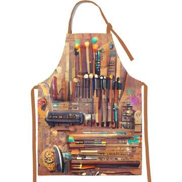 InnoBeta Artist Apron Gifts for Painters With Pockets, Kitchen Gardening Aprons Gifts for Painting Lovers.