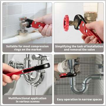 Copiu Plumbing Tools Angle Stop Wrench Kit - Efficient Installations