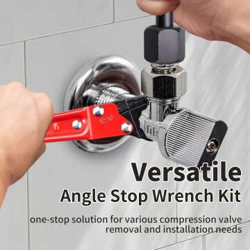 Copiu Plumbing Tools Angle Stop Wrench Kit - Efficient Installations