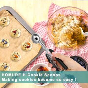 HOMURE H Cookie Scoop for Easy Baking