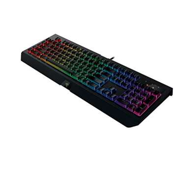 Razer BlackWidow Chroma V2: Esports Gaming Keyboard - Ergonomic Wrist Rest - 5 Dedicated Macro Keys Green Mechanical Switches (Tactile and Clicky)