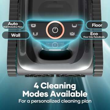 AIPER Scuba S1 Cordless Robotic Pool Cleaner, Pool Vacuum for Inground Pools, Wall and Waterline Cleaning, Smart Navigation for Pools up to 1,600 Sq.ft (Renewed)