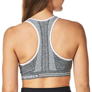 Calvin Klein Performance Women's Medium Impact Reversible Sports Bra (Standard and Plus Sizing), Heather Grey/White, X-Large