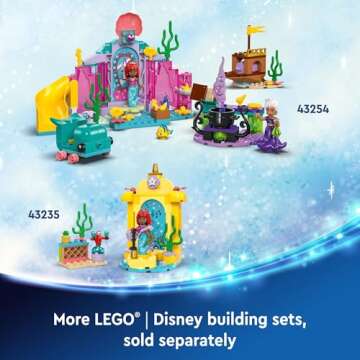 LEGO Disney Princess Ariel’s Music Stage, Ariel Toy with 2 Iconic Characters, Buildable Disney Princess Toy for Kids, Fun Disney Gift Idea for TV Show Fans, Girls and Boys Ages 4 and Up, 43235