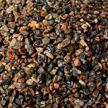 1/4" Granite Mini Pea Gravel, 5lb Bag - Decorative Natural granitic Gneiss Gravel for Aquariums, Landscaping, Vase Fillers, Plants, Fairy Gardens, Bonsai.