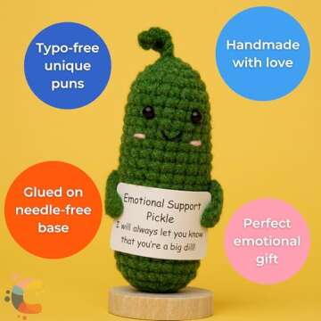 Cheerspace Crochet Potato Bulk & Emotional Support Veggies Bulk Variety Pack with Stand