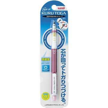 Uni Kurutoga 0.3mm Mechanical Pencil in Pink