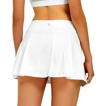 Stelle Women Tennis Skirt Golf Skorts with Pockets & Inner Shorts