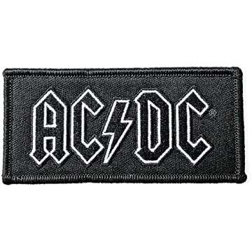 Ac/Dc Patch Classic Band Logo Official Black Iron On Size One Size