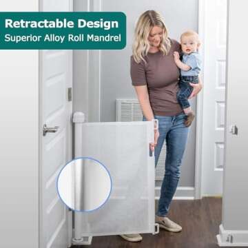 Retractable Baby Gate for Safety & Convenience