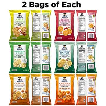 Quaker Rice Crisps, 6 Flavor Variety Pack, 12 Count