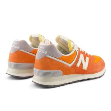 New Balance Unisex 574 V2 70s Racing Sneaker, Gulf Red/Sea Salt, 9 US Men