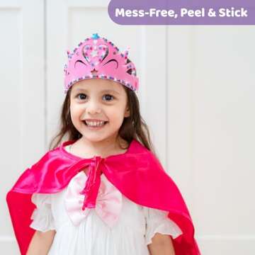 jackinthebox Princess Themed Arts and Crafts for Girls - Make a Cape, Tiara and Wand, Best Gift for Girls Ages 5 6 7 8 Years, 3 Craft Projects in 1 Box..