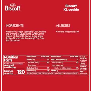 Lotus Biscoff Cookies, Caramelized Biscuit Cookie Snack, Dispenser Box (20 sleeves of 2 extra large cookies) Vegan, 0.9 Ounce (Pack of 20)