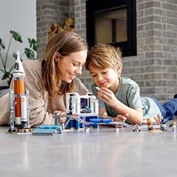 LEGO City Space Deep Space Rocket and Launch Control 60228 Model Rocket Building Kit with Toy Monorail, Control Tower and Astronaut Minifigures, Fun STEM Toy for Creative Play (837 Pieces)