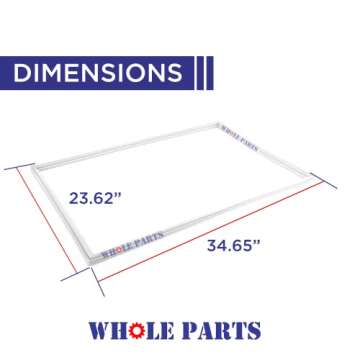 Whole Parts Refrigerator French Door Seal Gasket Assembly, Gray Color, Single Piece, Part# DA97-12522J - Replacement & Compatible with Some Samsung Refrigerators