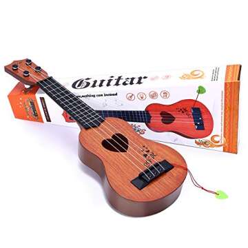 YEZI Kids Toy Classical Ukulele Guitar Musical Instrument, Brown